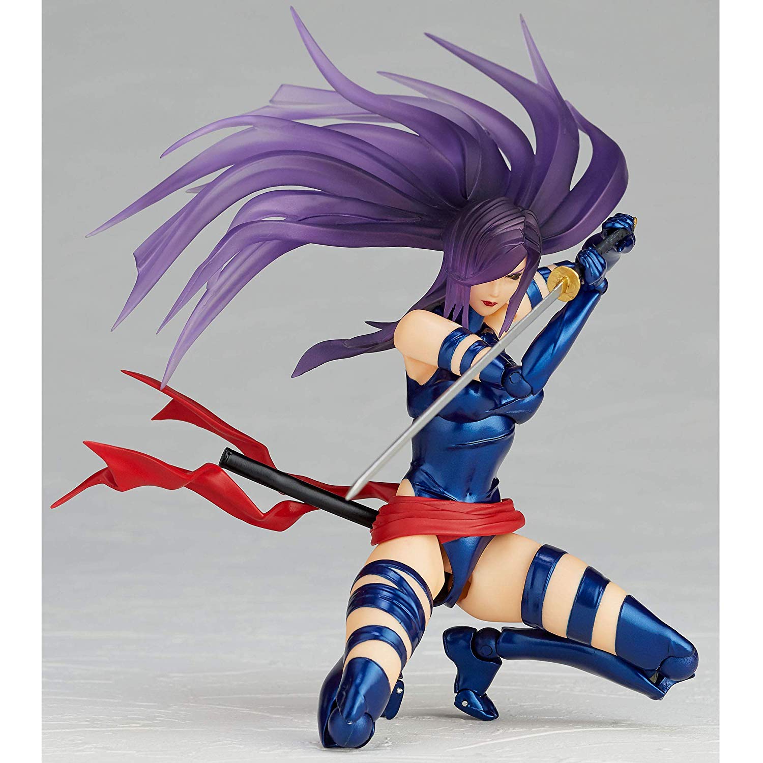 Amazing Yamaguchi Revoltech No. 010 Psylocke Action Figure - Highly Articulated Collectible for Marvel X-Men Fans | Perfect for Display, Photography & Cosplay Inspiration