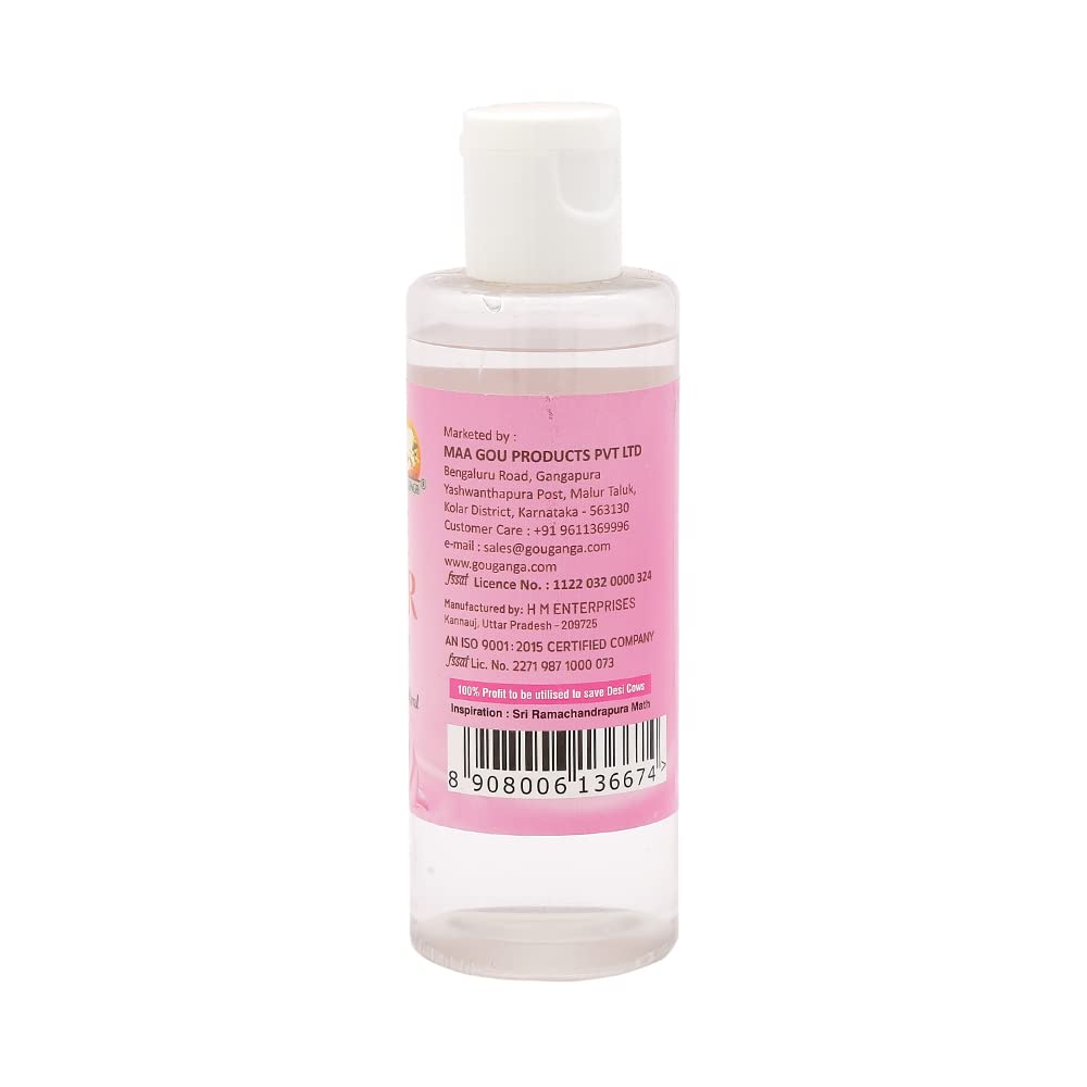 Gou Ganga Natural Homemade Rose Water (Pack of 4 Bottles*100ml=400ml) | Pure Gulab Jal for Skin Toner, Makeup Remover & Glowing Skin | Multipurpose Rose Water for Face Mask Base | Perfect for Daily Skincare, Aromatherapy & DIY Beauty Recipes