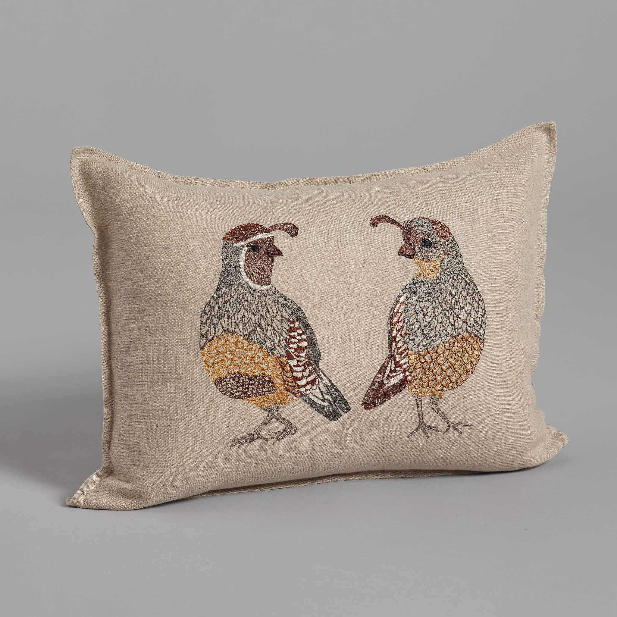 Desert Quail Love Pillow - Soft Decorative Throw Pillow Cover | Coral & Tusk | Perfect for Bedroom, Living Room & Nursery Decor