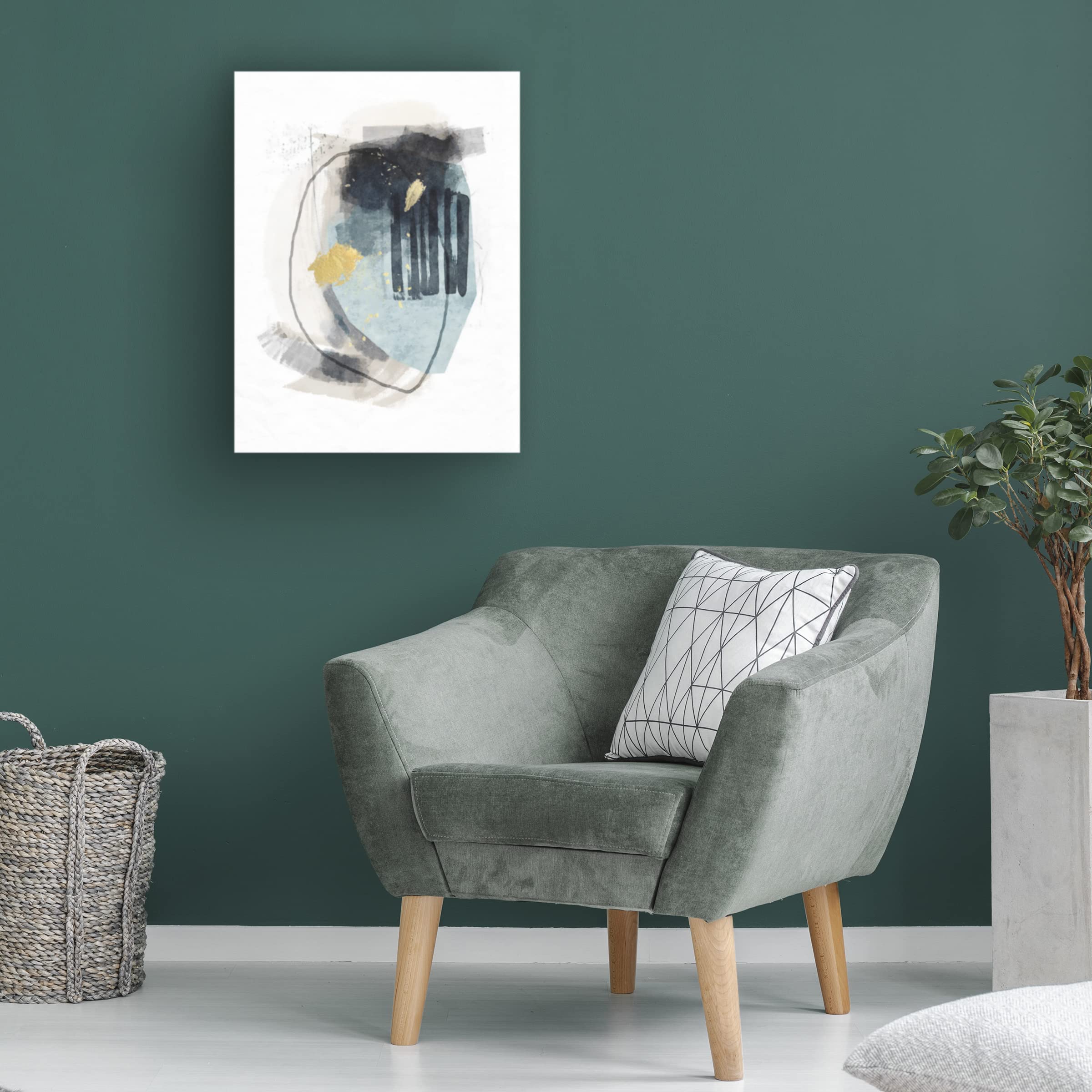 Suzanne Nicoll 'Meteor Shower No 1' Canvas Wall Art Print - Modern Abstract Painting for Living Room, Bedroom & Office Decor