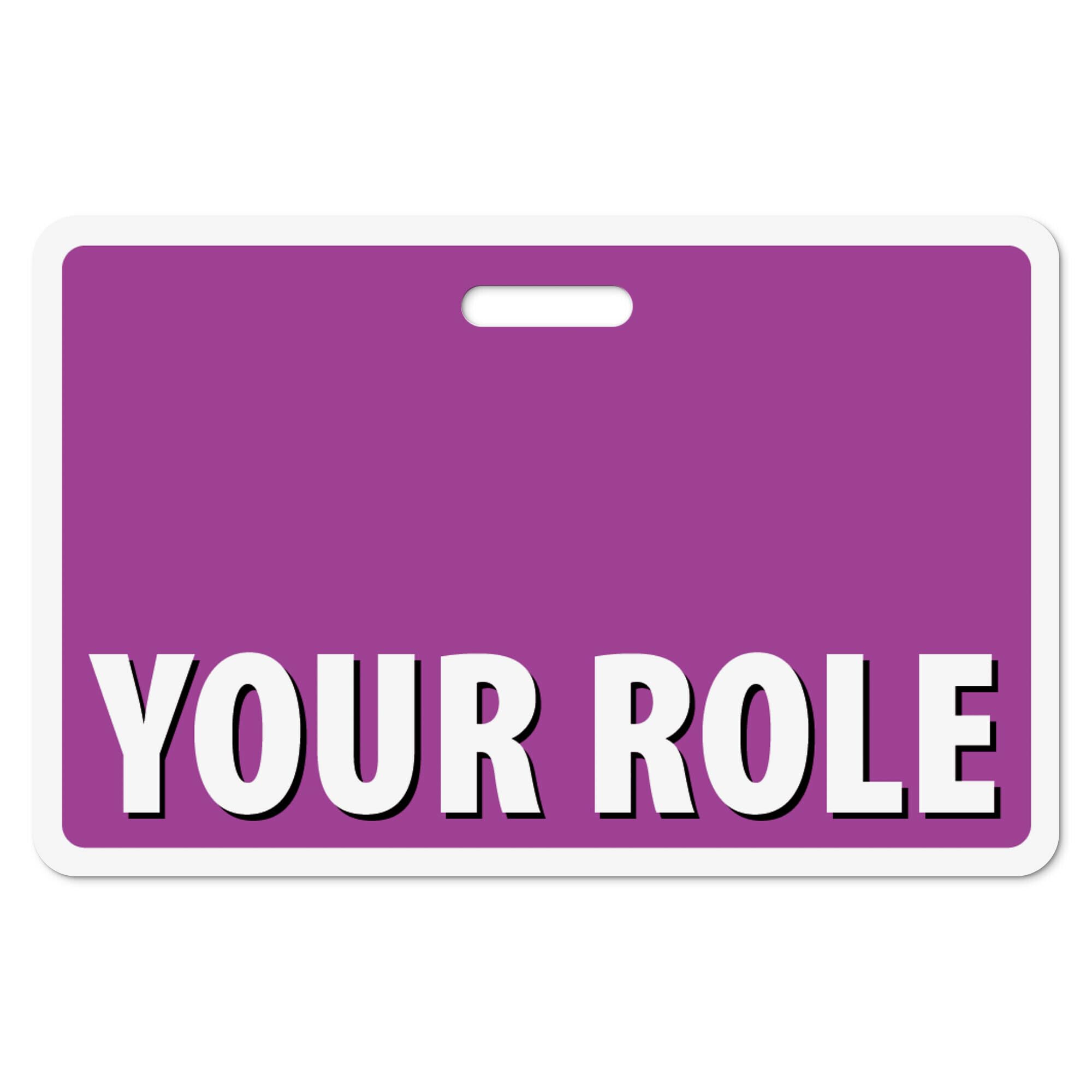 100 Pcs Bulk Custom Lilac Purple Horizontal ID Badge Buddy Backer Cards - Double Sided Printed with Border - Durable Water Resistant Name Badge Holders for Nurses, Doctors, Healthcare Workers - Perfect for Hospitals, Clinics & Medical Conferences