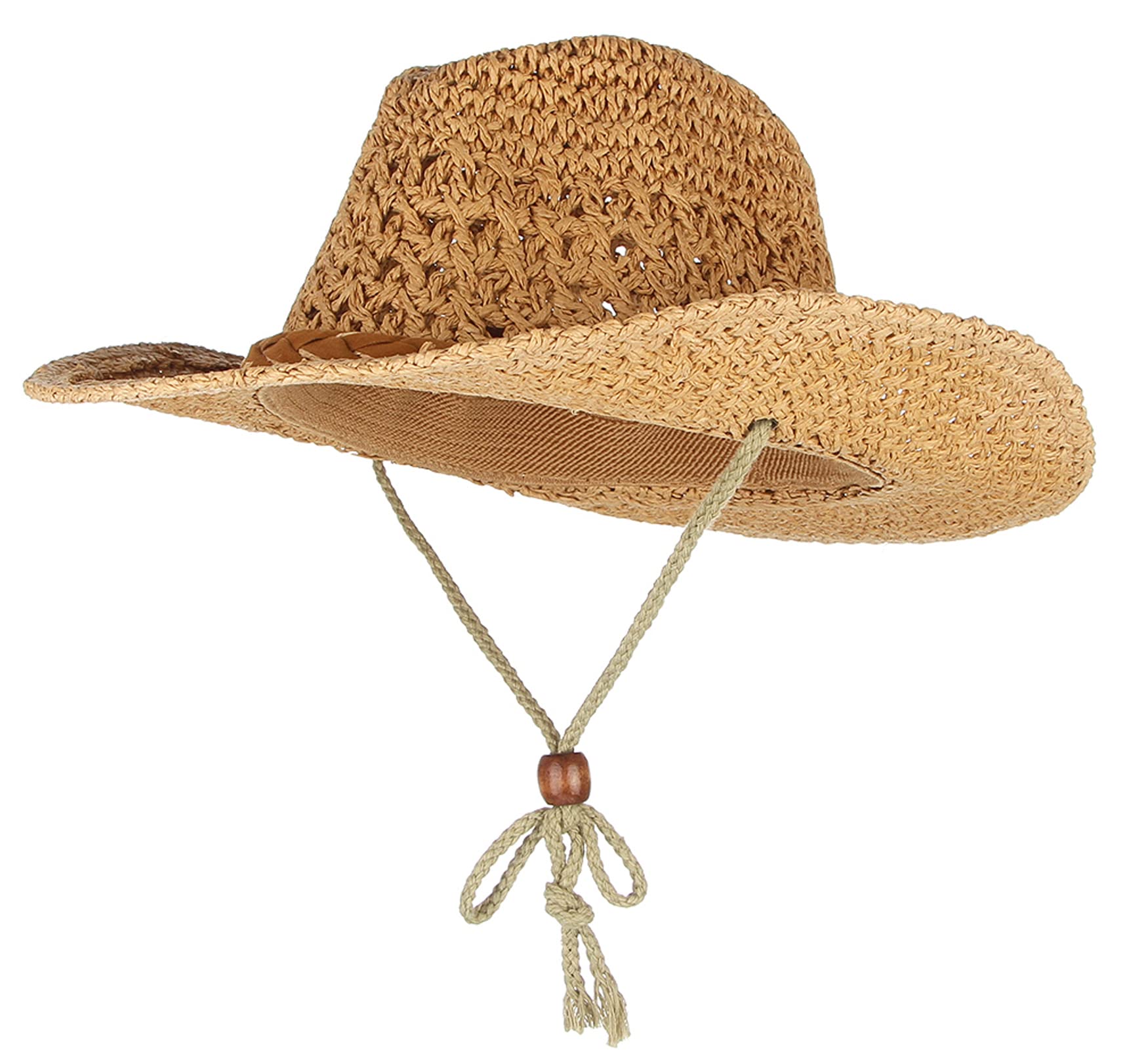 GEMVIE Baby & Toddler Sun Protection Cowboy Hat - Wide Brim with Adjustable Chin Strap for Boys & Girls - Perfect for Beach, Outdoor Play & Western Costumes