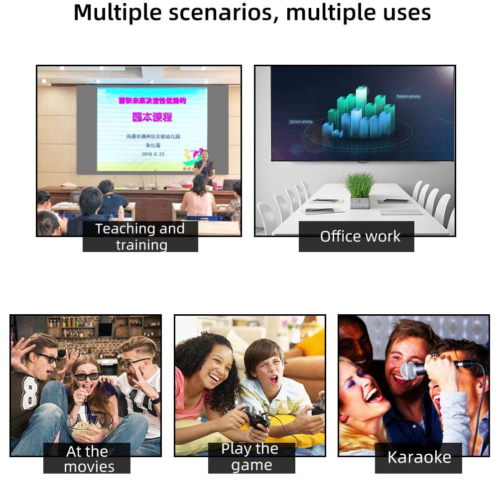 92 Inch 4K Portable Projector Screen - 16:9 Foldable for Indoor & Outdoor Movies, Home Theater (92/100/110/120/133 Inch Sizes Available) | Perfect for Backyard Movie Nights, Classroom Presentations & Office Meetings
