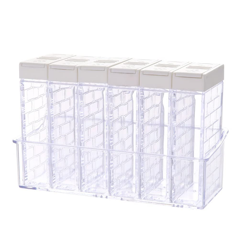 Premium White Kitchen Spice Storage Container Set - Salt, Pepper, Cumin & Seasoning Jars with Sprayer - Perfect for Pantry Organization & Cooking Essentials - Ideal for Home Chefs & Meal Prep