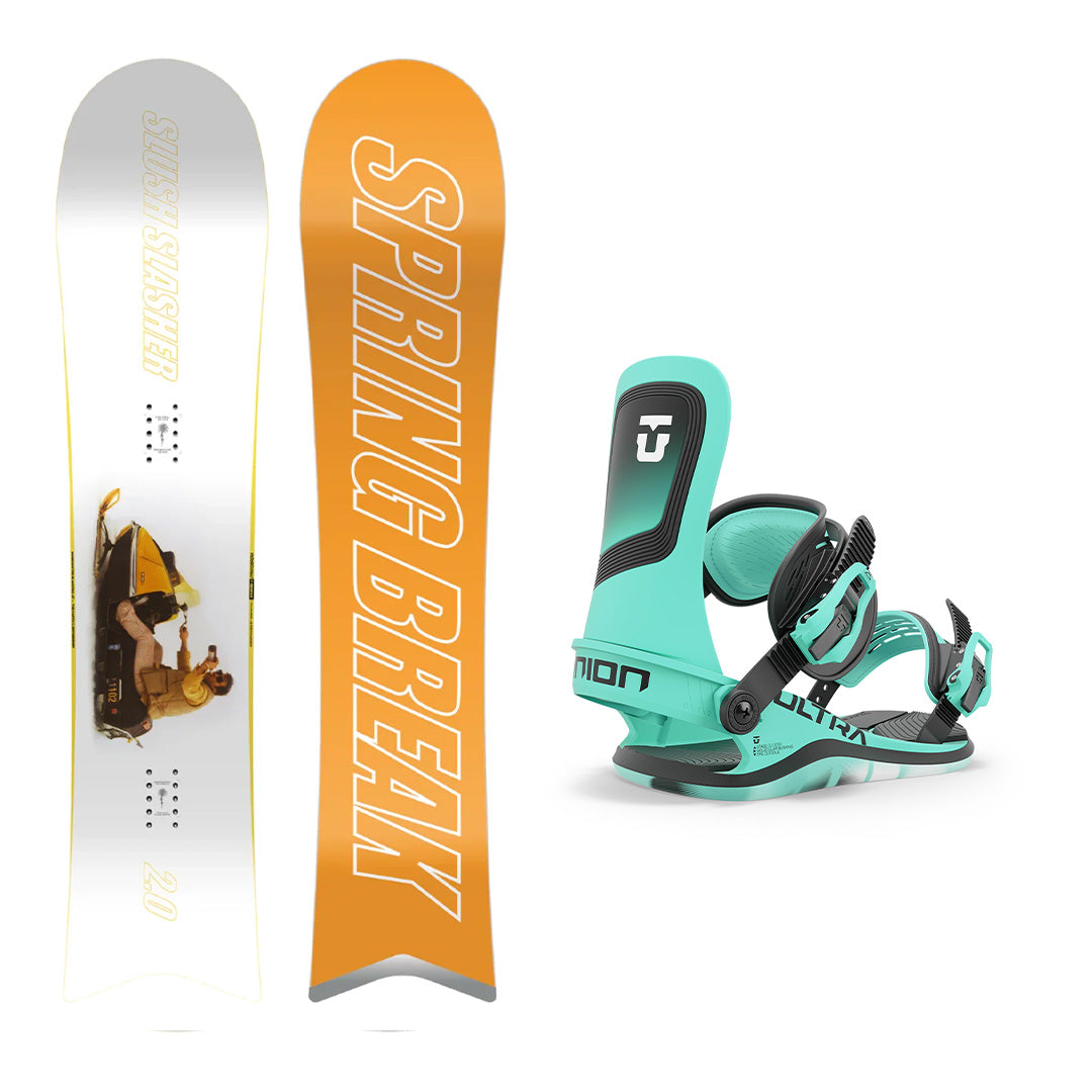 CAPiTA Spring Break Slush Slasher 2.0 Women's Snowboard with Union Ultra Bindings 2025 - Perfect for Powder Days, Park Riding & All-Mountain Freestyle Snowboarding