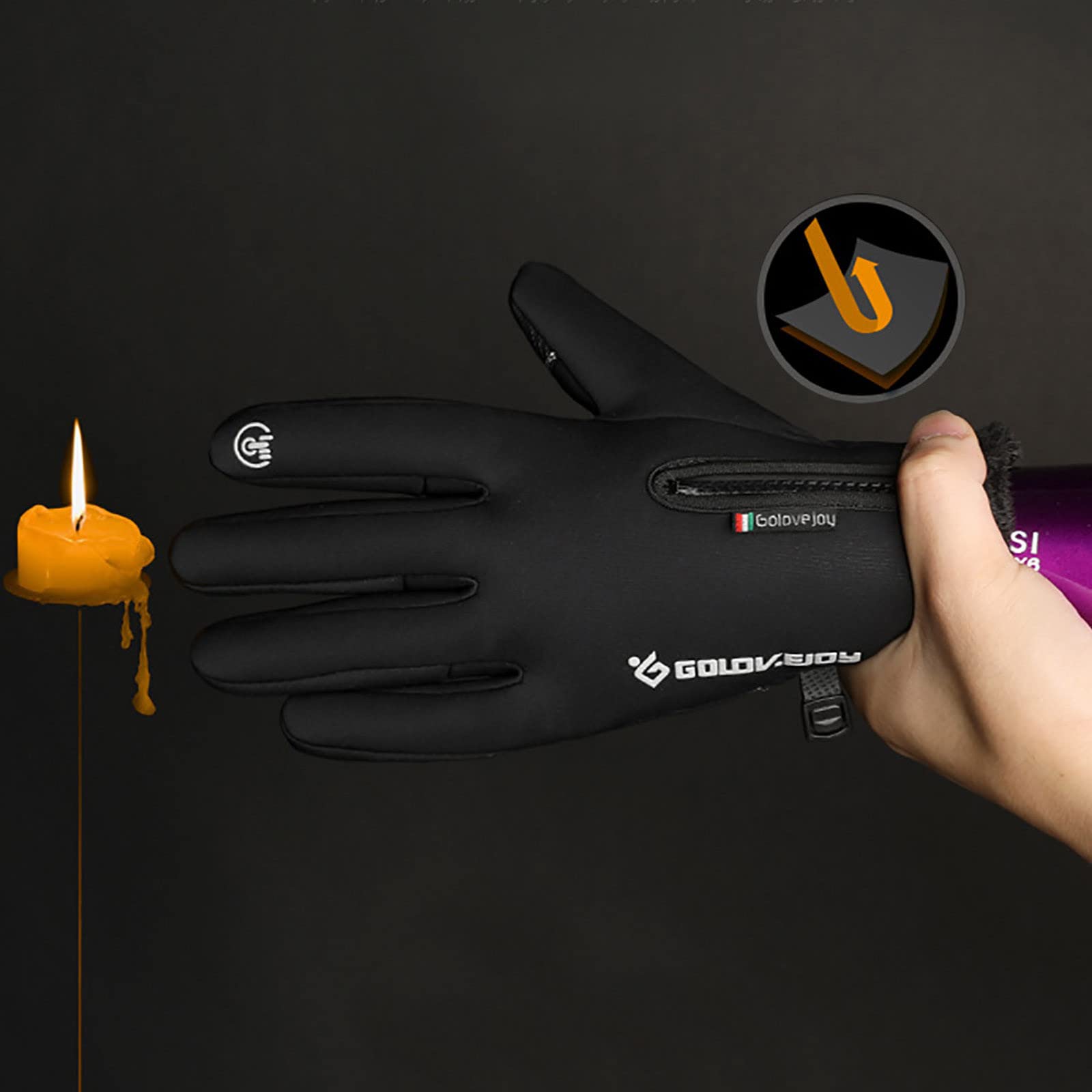 Men's & Women's Winter Gloves - Thickened Warm Touchscreen Gloves for Cold Weather, Outdoor Activities, Skiing, Hiking & Daily Commute