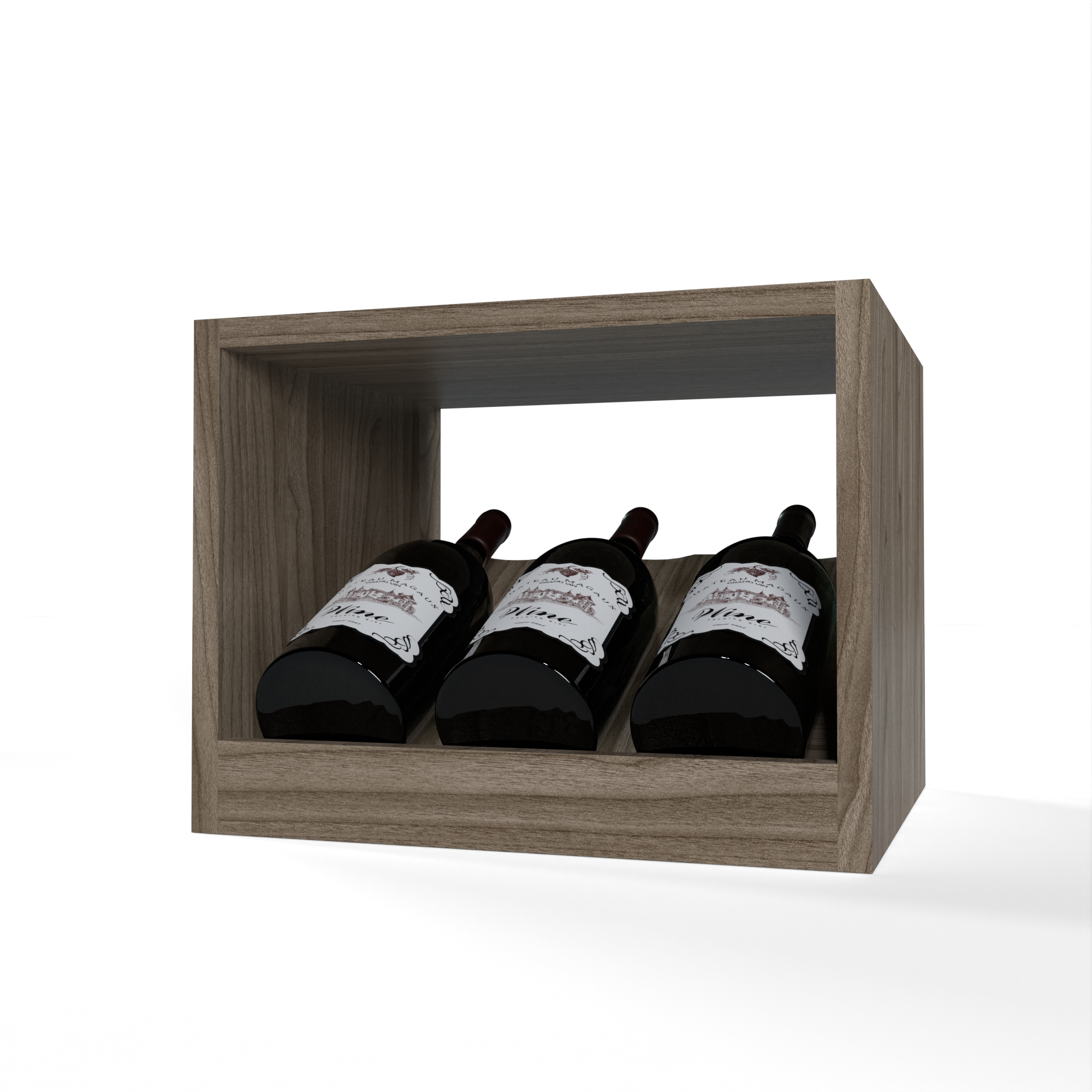 GrandCellar™ 3-Column Full Depth Magnum Wine Bottle Display Rack - Holds 12 Bottles for Wine Cellar, Bar, or Restaurant Storage