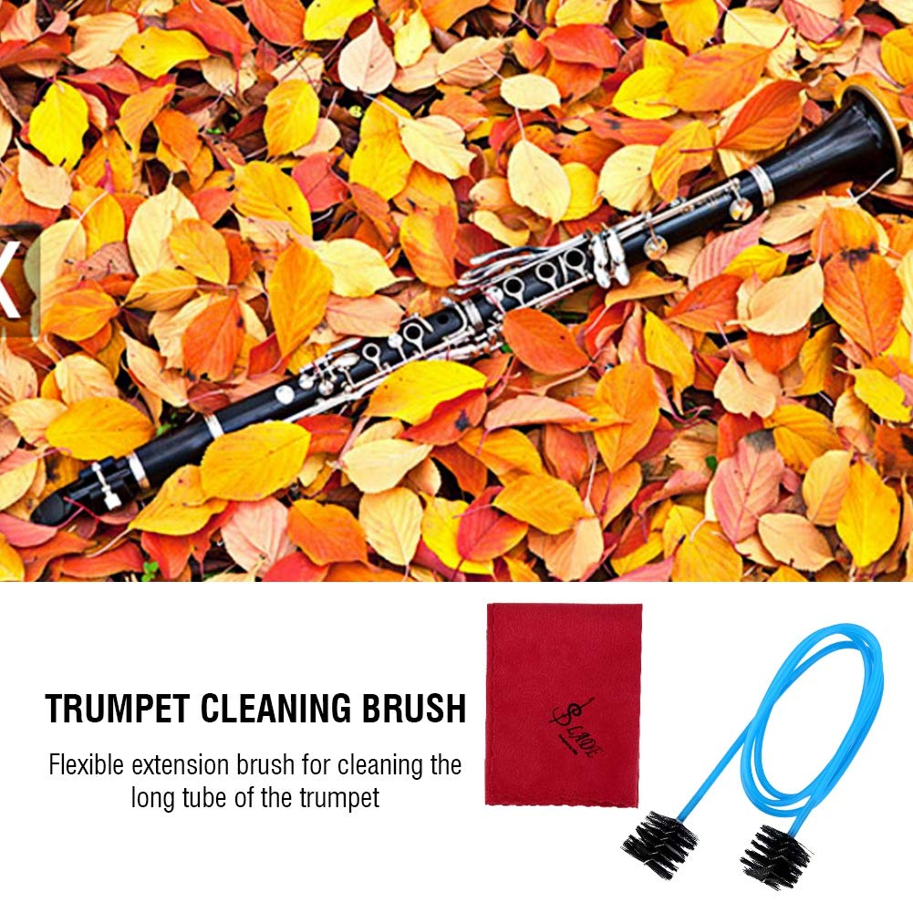 **4-Piece Trumpet Cleaning Kit - Mouthpiece Brush, Valve Brush, Flexible Brush & Cleaning Cloth for Professional Trumpet Maintenance & Care**    *(Perfect for Musicians, Band Students & Trumpet Players - Keep Your Instrument Clean & Shiny!)*