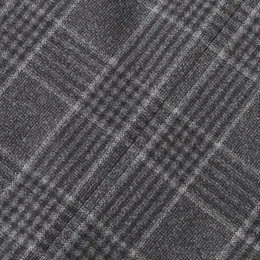Corneliani Men's Double Breasted Wool Check Coat - Charcoal Gray | Formal Winter Jacket for Business & Office Wear