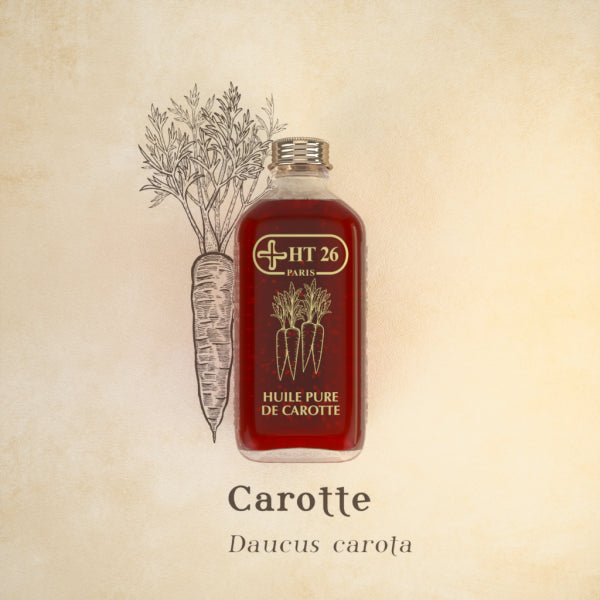 HT26 Organic Carrot Oil 4.23 oz - Natural Skin & Hair Care for Dryness, Anti-Aging & Sun Protection