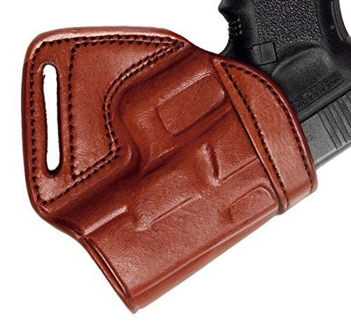 Tagua Springfield XD Middle Back Holster for 9mm & .40 S&W - Right Hand Draw, Premium Brown Leather Concealed Carry IWB Holster | Ideal for Everyday Carry, Tactical Training & Self-Defense