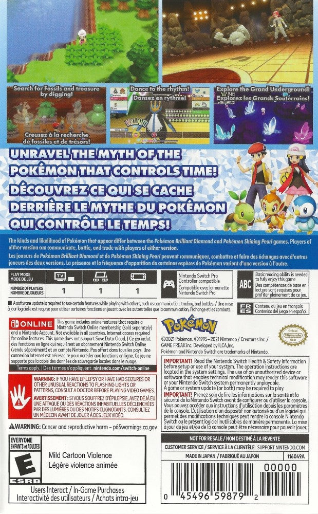 Pokemon Brilliant Diamond - Nintendo Switch Game | Official Pokemon Adventure RPG for Kids & Adults | Perfect for Gifts, Travel & Family Game Nights