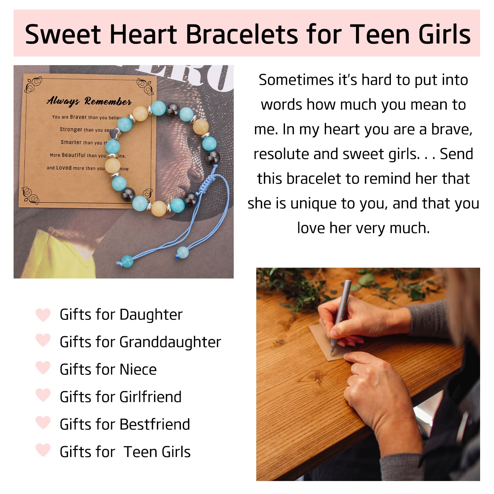 Trendy Inspirational Bracelets for Teen Girls - Perfect Birthday, Christmas, Graduation, Back to School & Valentine's Day Gifts for Daughter, Friend or Granddaughter | Motivational Jewelry for Everyday Wear & Special Occasions