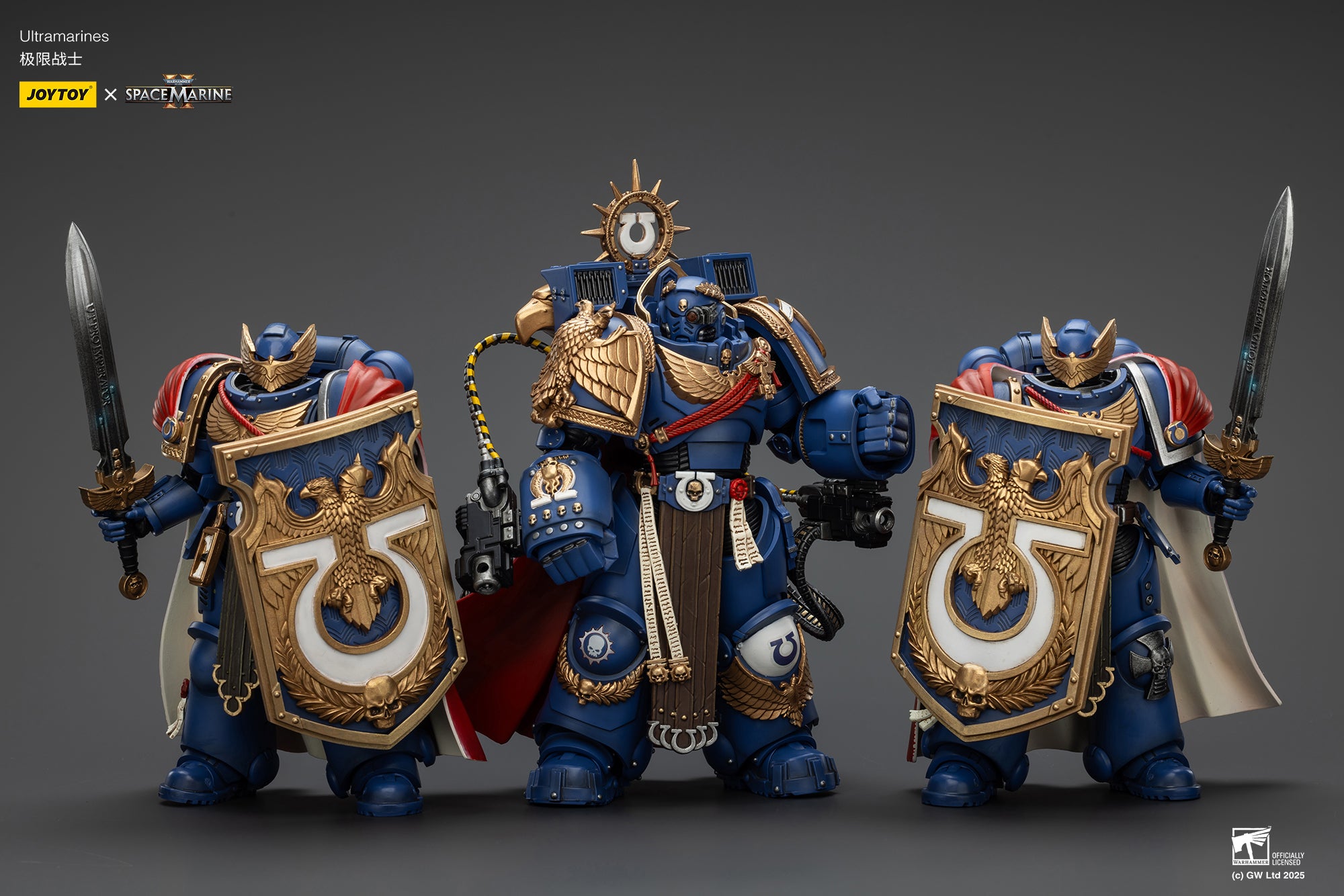 Pre Order 1/18 JOYTOY Warhammer 40K Ultramarines Marneus Calgar Action Figure with Victrix Honour Guard - Collectible Miniature for Tabletop Gaming, Display & Warhammer 40K Fans