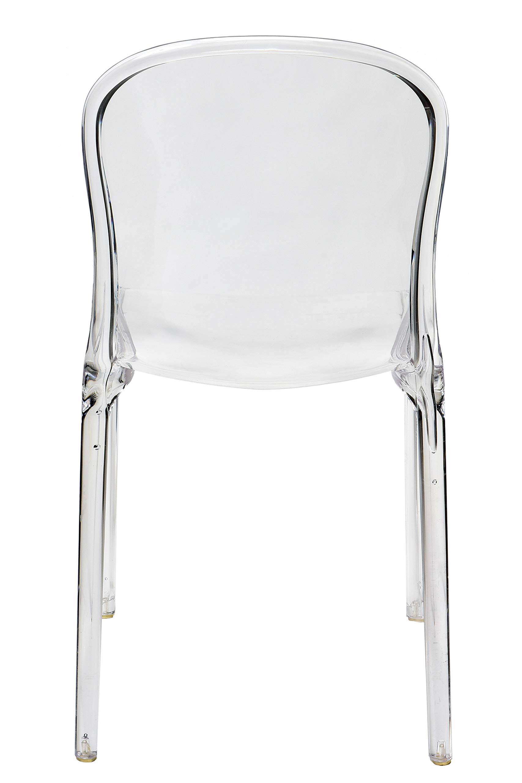 Premium Clear Polycarbonate Genoa Chairs - Commercial Grade Stackable Dining Chairs for Restaurants, Cafes, and Outdoor Events - Durable & Lightweight Seating Solution