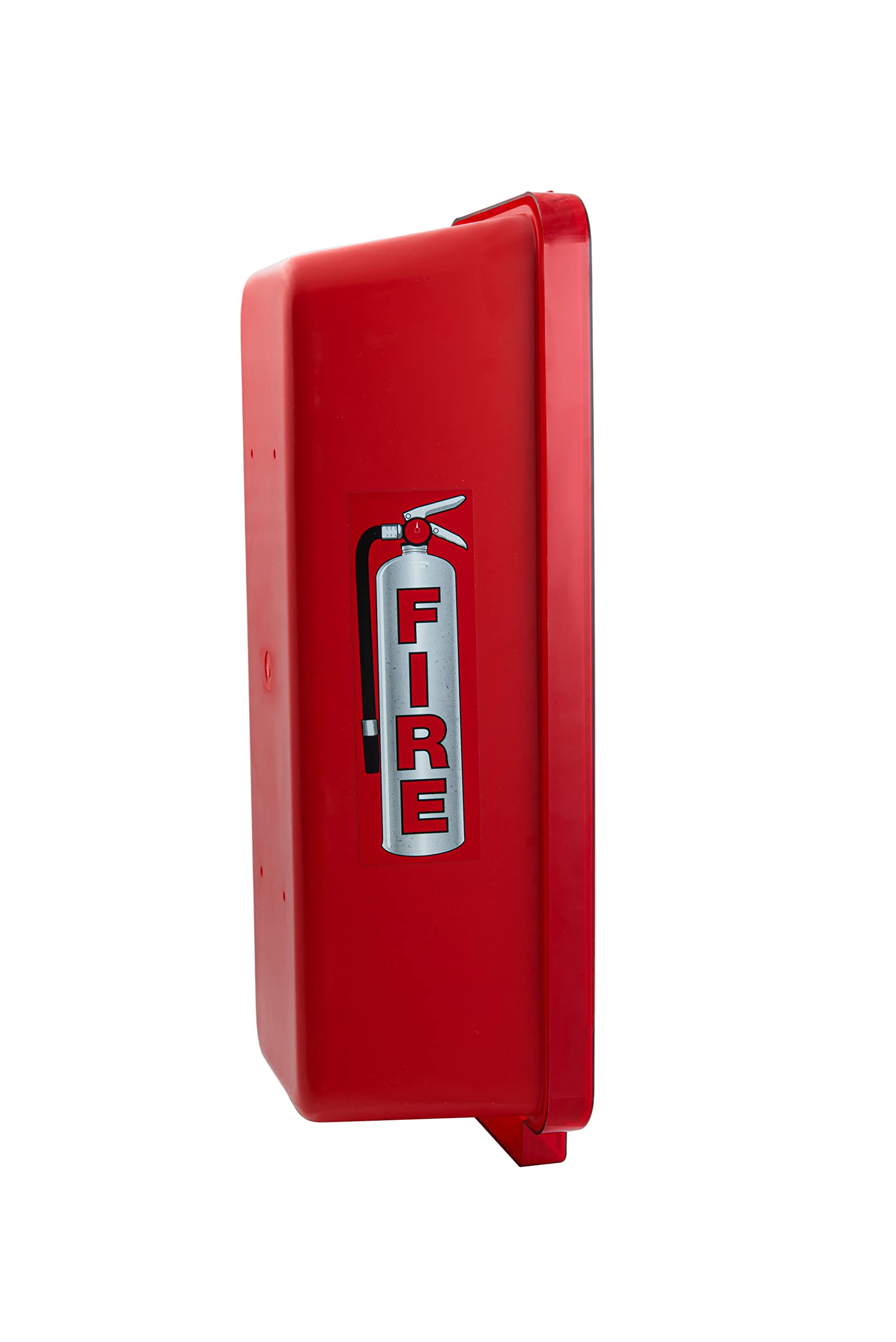4 Pack Red Fire Extinguisher Cabinet - Wall Mounted with Clear Cover for 10 lb Extinguishers - Home & Outdoor Safety Storage