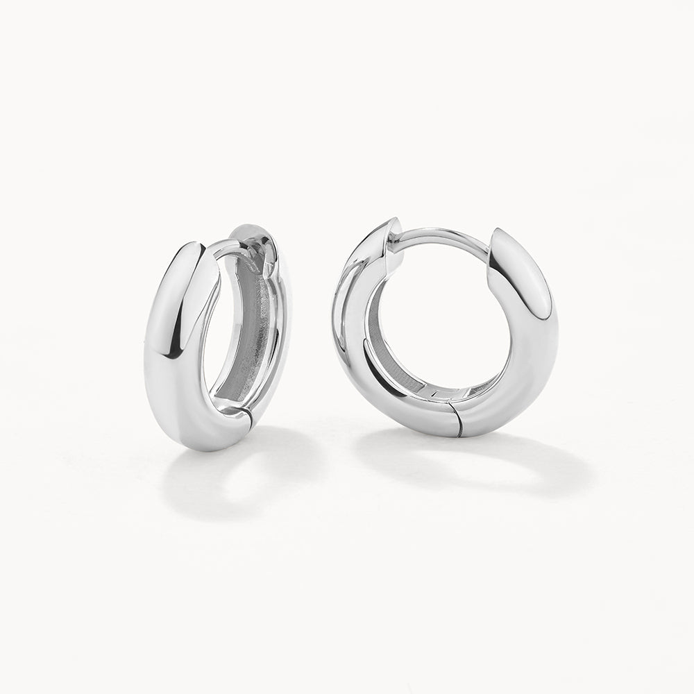 Stylish Mini Curve Hoop Earrings in Sterling Silver - Perfect for Everyday Wear & Special Occasions
