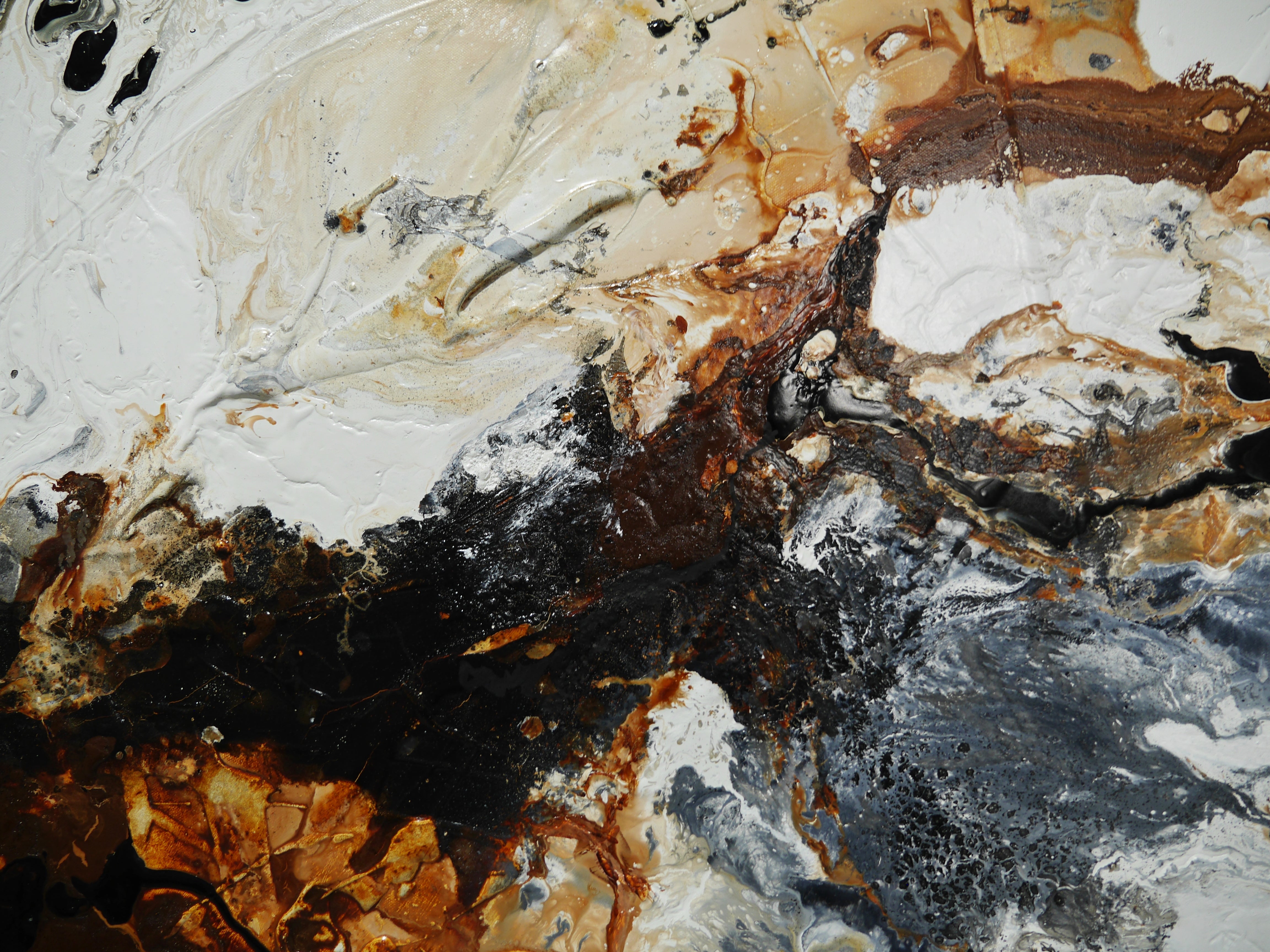 190cm x 100cm Slated Rust Textured Abstract Wall Art Canvas Painting - Modern Home Decor for Living Room, Bedroom & Office