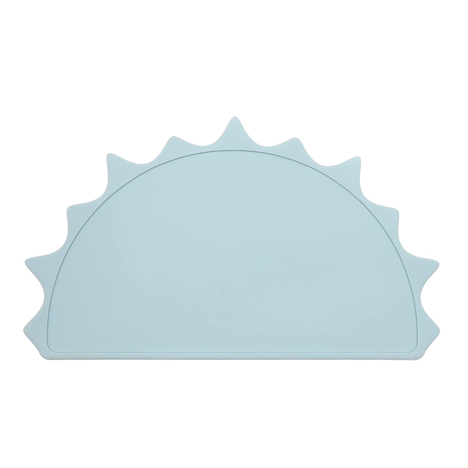 Non-Slip Silicone Placemats for Kids & Toddlers - Reusable, Dishwasher Safe Baby Dining Mats for High Chairs & Tables (Light Blue, 1 Pack) - Perfect for Mealtime, School Lunches & Family Dinners