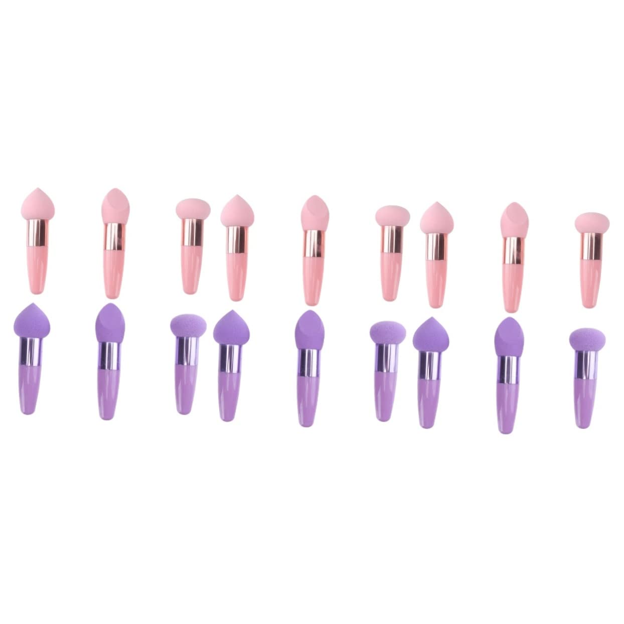 Healvian 6-Piece Makeup Brush Set - Blush, Foundation & Powder Sponge Kit with Velour Puff for Flawless Face & Body Makeup Application | Perfect for Daily Beauty Routine, Professional Makeup Artists & Travel Essentials
