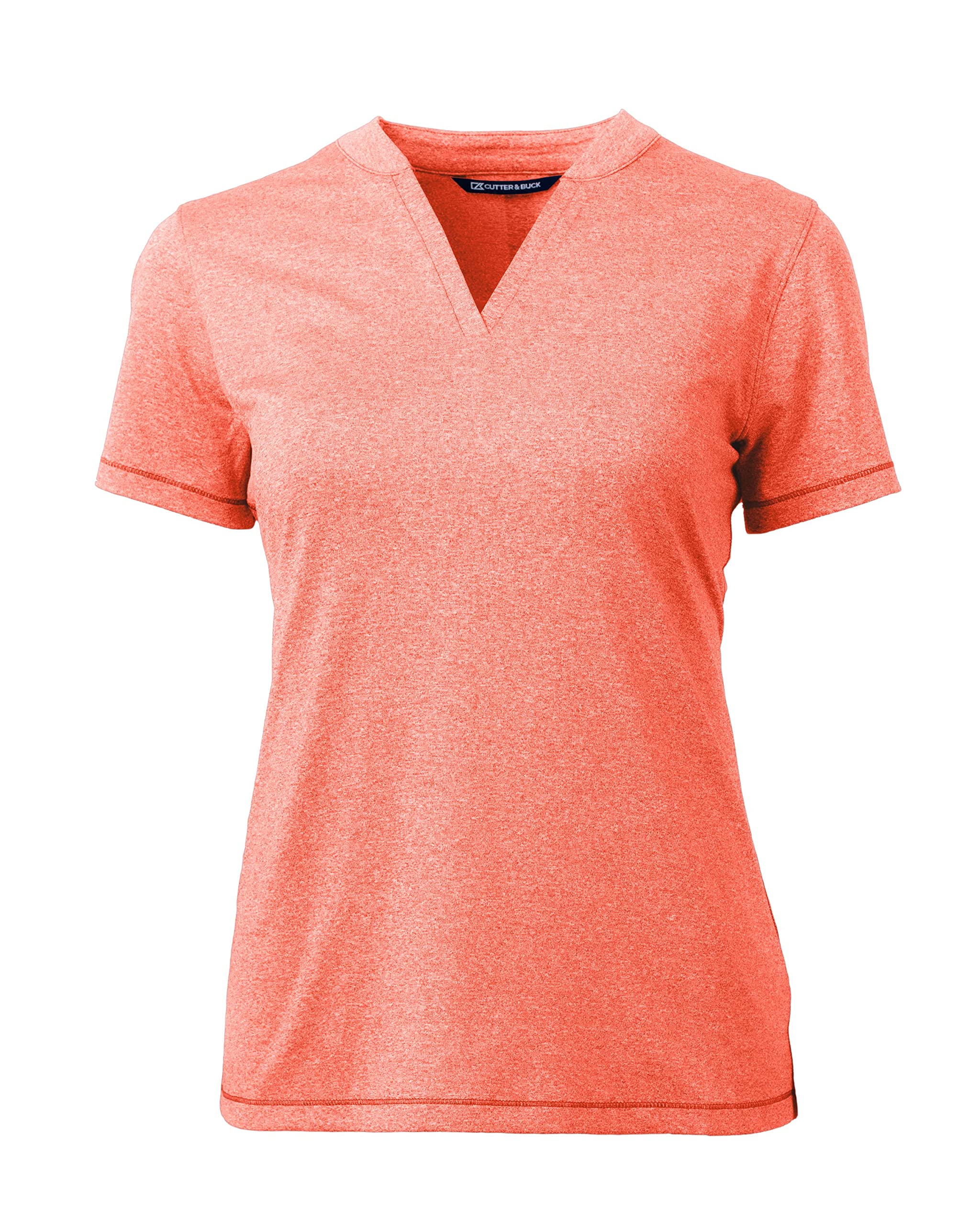Cutter & Buck Forge Heathered Stretch Women's Blade Top - Comfortable & Stylish Workout & Yoga Shirt for Active Women