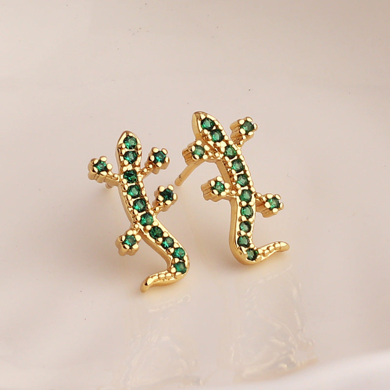 20G Lizard Conch Stud Animal Helix Piercings | EGD0285 - Unique Body Jewelry for Cartilage, Tragus & Helix Piercing - Perfect for Punk, Goth & Alternative Fashion Styles