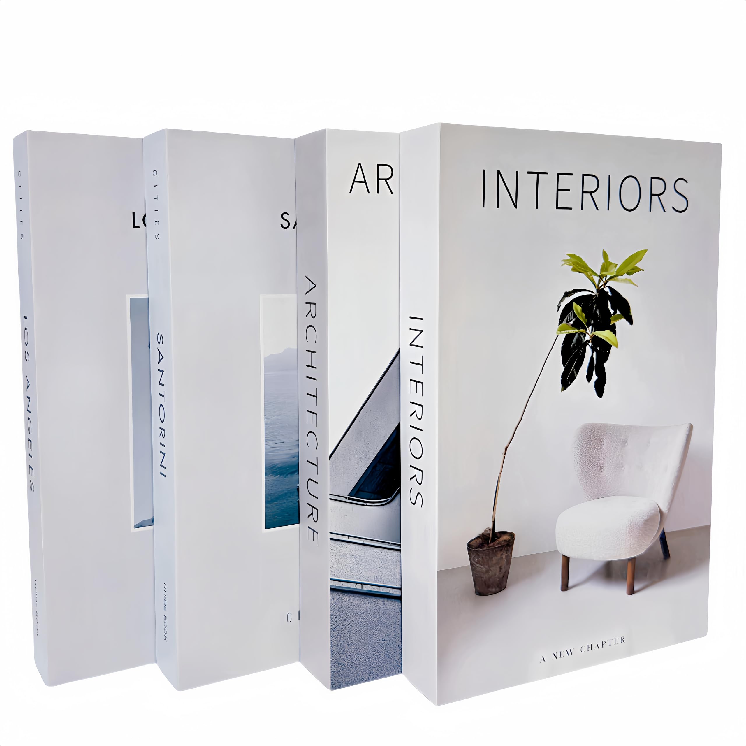 4 Pack Coffee Table Books for Home & Office Decor - Stylish Decorative Books for Bookshelf, Bar, Farmhouse & Living Room - Perfect for Gifts & Interior Design (M32)