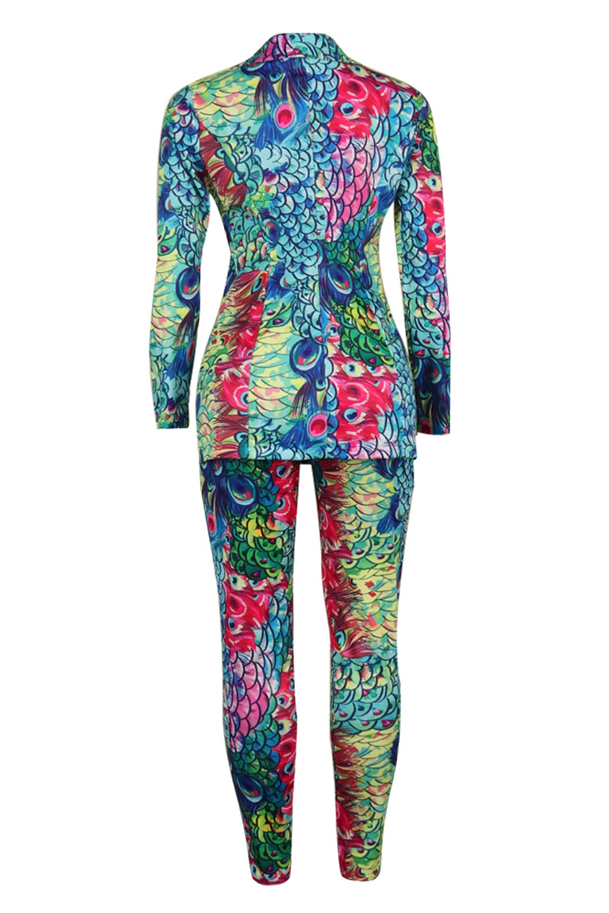 Women's Sexy 2-Piece Outfit Set - Open Front Blazer Jacket with Thigh-High Stockings & Leggings Pants | Perfect for Date Night, Club Wear & Office Fashion