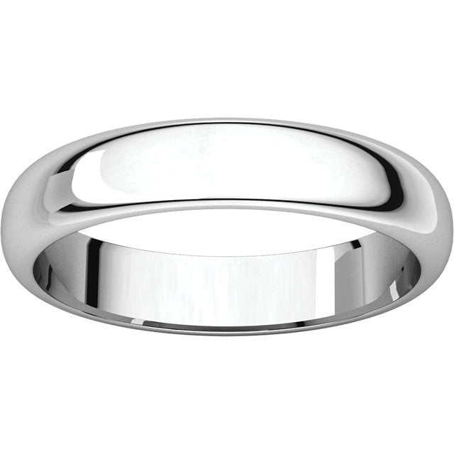 14K Gold 4mm Half Round Wedding Band for Women - Elegant & Timeless Bridal Ring for Engagement, Anniversary & Special Occasions