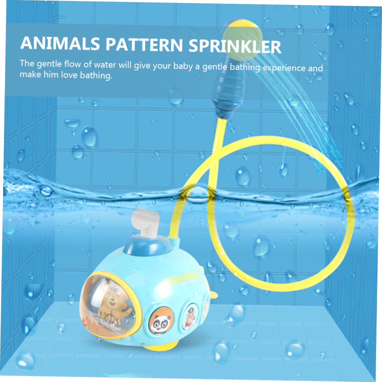 UPKOCH 2-Pack Electric Water Spray Bath Toys for Kids - Blue Plastic Shower Toys for Toddlers, Fun Bathtime Play for Boys & Girls - Perfect for Splash Play, Sensory Development & Bath Time Entertainment