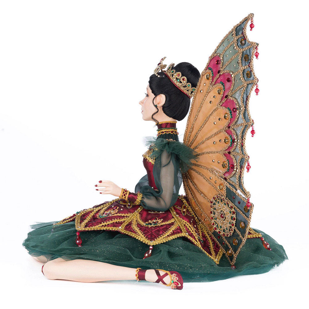 Belle Noelle Sitting Fairy Ballerina Doll - Handcrafted Collectible Figurine by Katherine's Collection | Perfect for Christmas Decor, Gift Giving & Fairy Tale Themed Displays