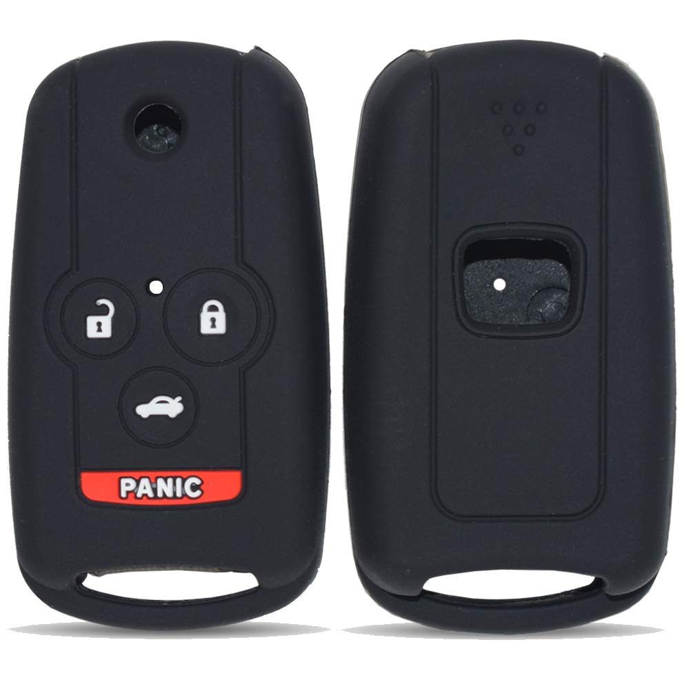 **AUTOXBERT Silicone Key Fob Cover for Acura ZDX MDX TSX TL & Honda Accord – 4-Button Remote Key Shell Case Protector – Durable Car Accessories Replacement for Auto Styling (Perfect for Daily Use & Travel)**