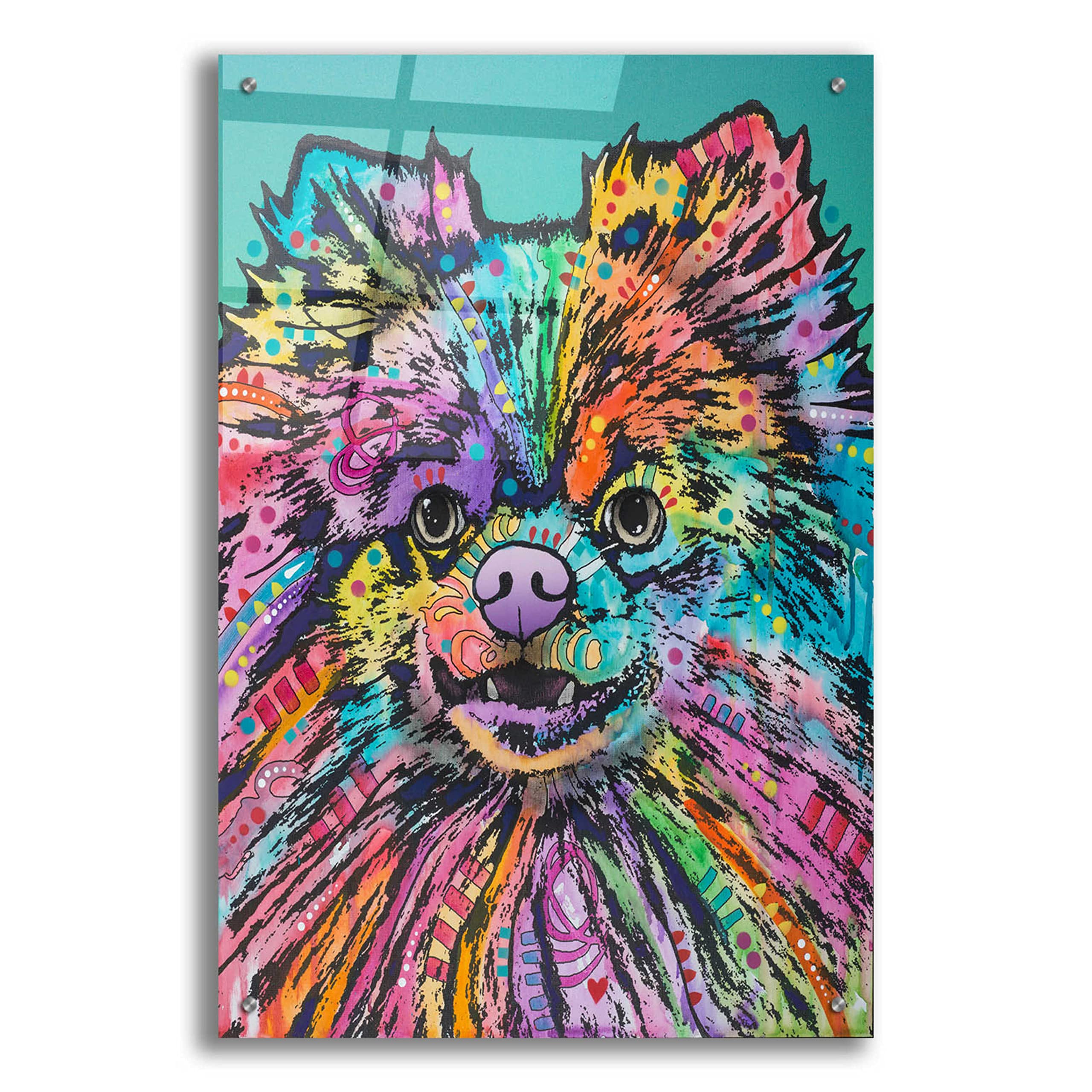 Epic Art 'Gus' by Dean Russo - Vibrant Acrylic Glass Wall Art 24x36 Inches - Modern Home Decor for Living Room, Bedroom & Office