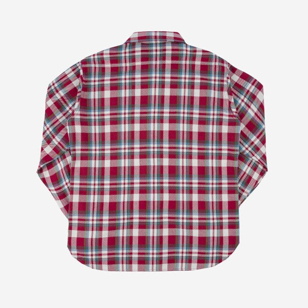 Iron Heart IHSH-371 Ultra Heavy Flannel Work Shirt - Red Crazy Check Plaid for Men | Durable Outdoor & Workshop Shirt for Cold Weather Workwear