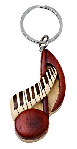 Handmade Wooden Keyboard Keychain - Perfect for Tech Gifts