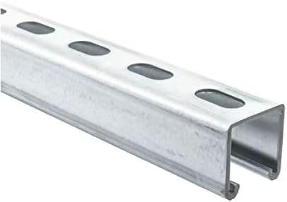Unistrut Channel Trolley Track - 4.75 Feet Galvanized Steel U Channel (1-5/8