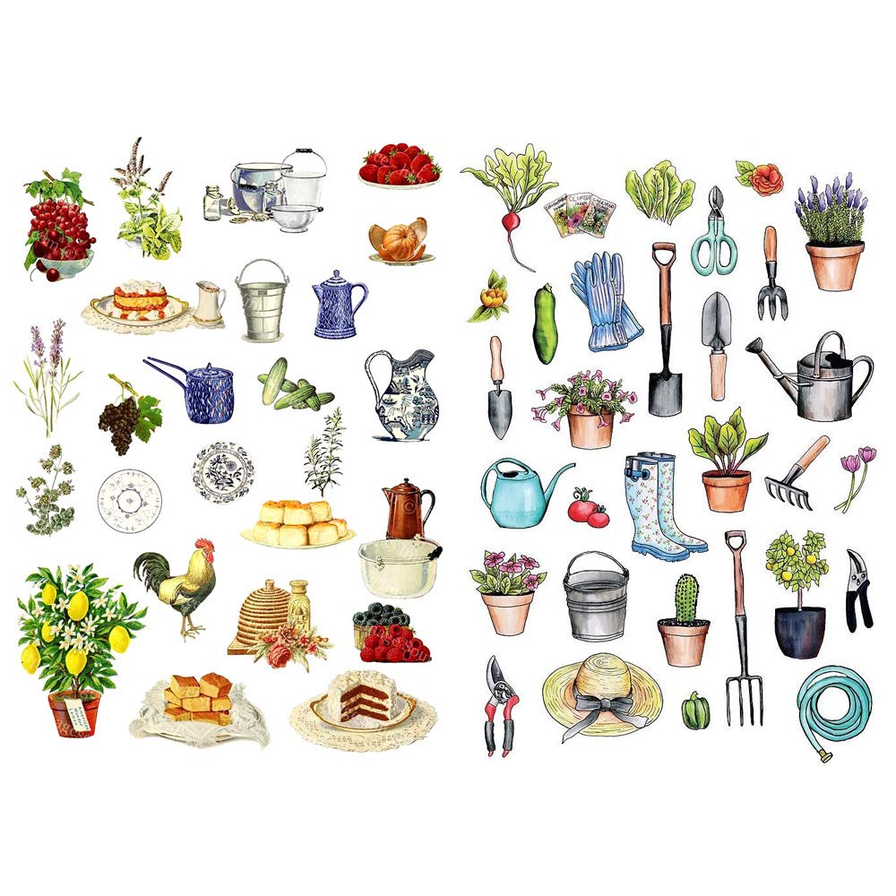 Kawaii Aesthetic Gardening Tools & Happy Planner Stickers - Cute Diary Journal Stationery for Scrapbooking, Travel & Art Supplies | Perfect for DIY Crafts, Bullet Journals & Gift Giving
