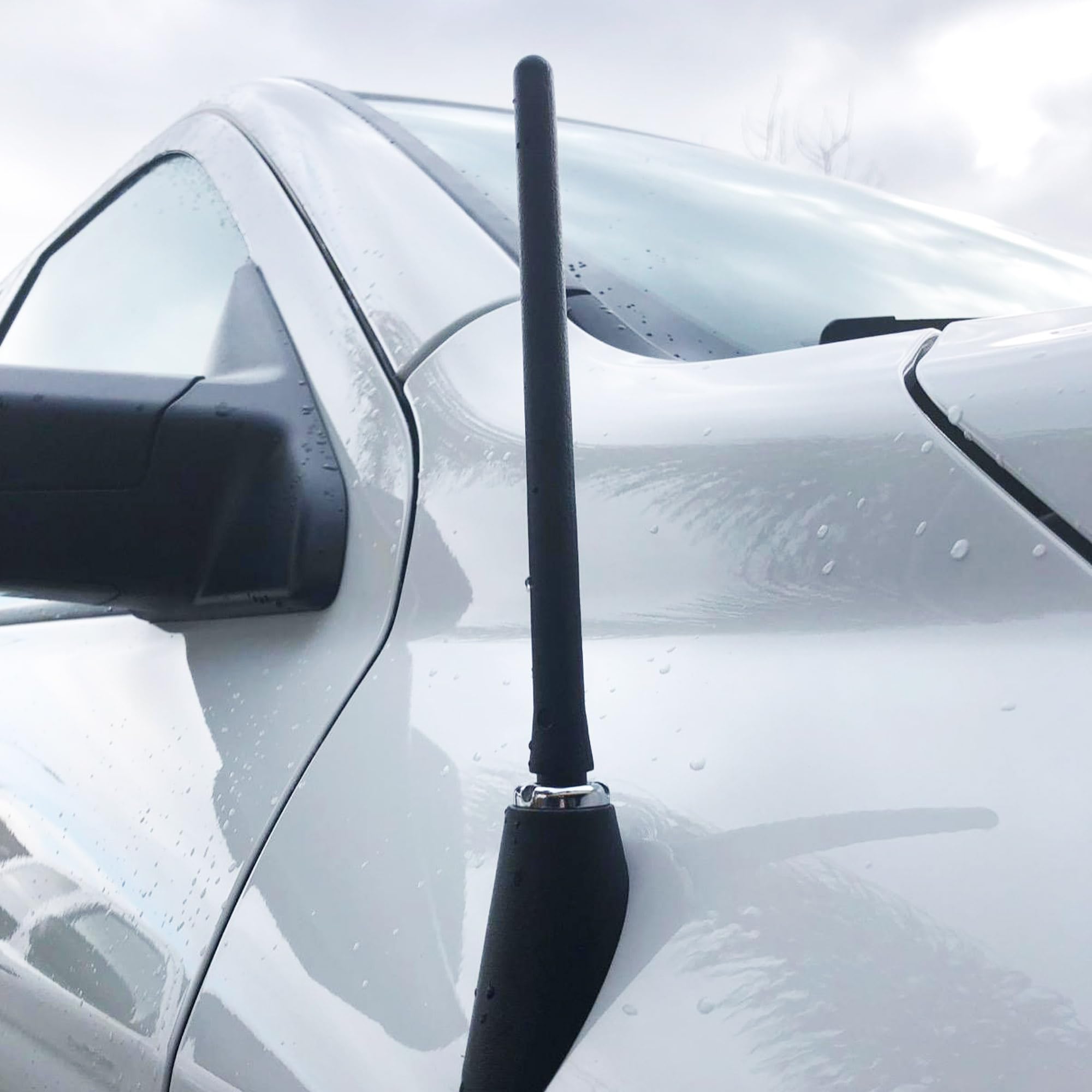 KSaAuto 6 3/4 Inch Short Antenna Replacement for Dodge Ram 1500 2500 3500 2009-2025 & Ram Classic Warlock - Car Wash Proof Truck Antenna for Enhanced FM AM Radio Reception - Perfect for Off-Roading, Daily Commuting and Car Wash Safety