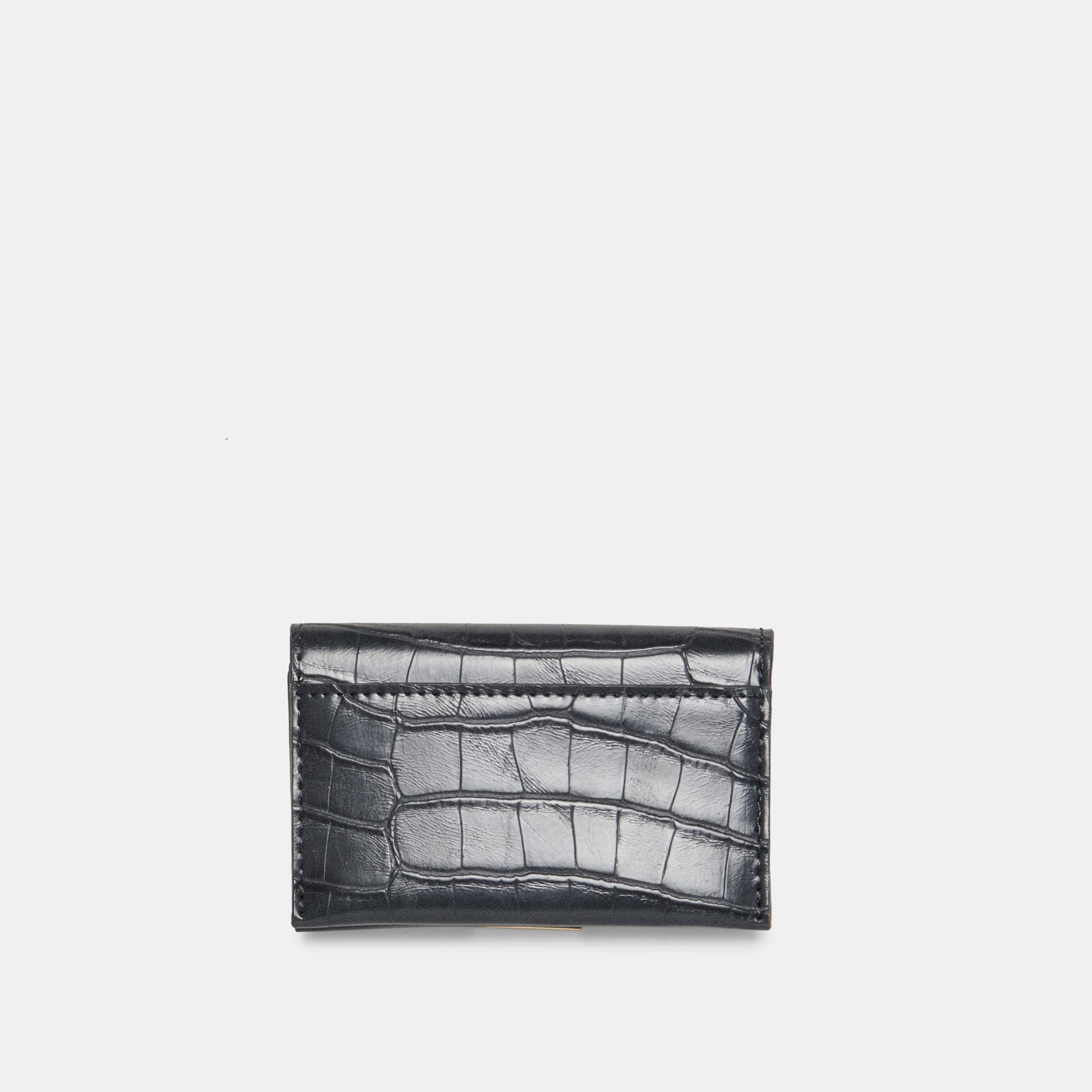 Mini Me Wallet Grey Crocodile Embossed Stella - Stylish & Compact Card Holder for Women, Perfect for Everyday Use, Travel, and Gifting