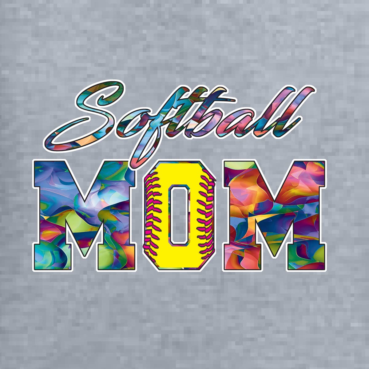 Wild Bobby Colorful Softball Mom Hoodie - Unisex Graphic Sweatshirt for Mother's Day Gifts | Perfect for Baseball Games, Team Spirit & Casual Wear