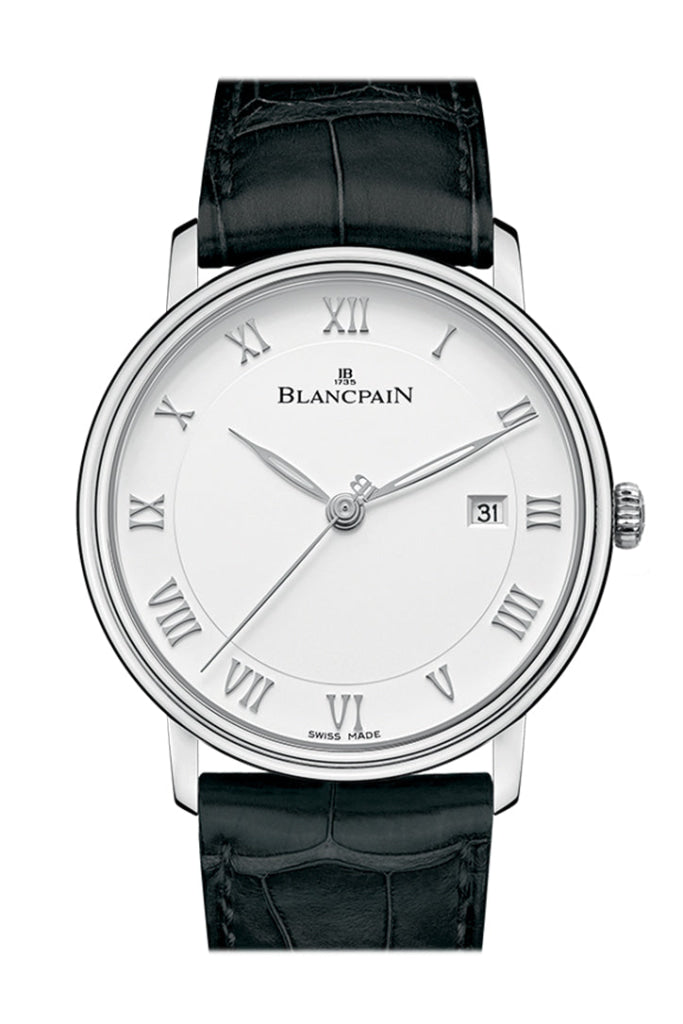 Blancpain Villeret Ultra Slim Automatic Men's Watch 6651-1127-55B - White Dial Luxury Dress Watch for Business & Formal Occasions