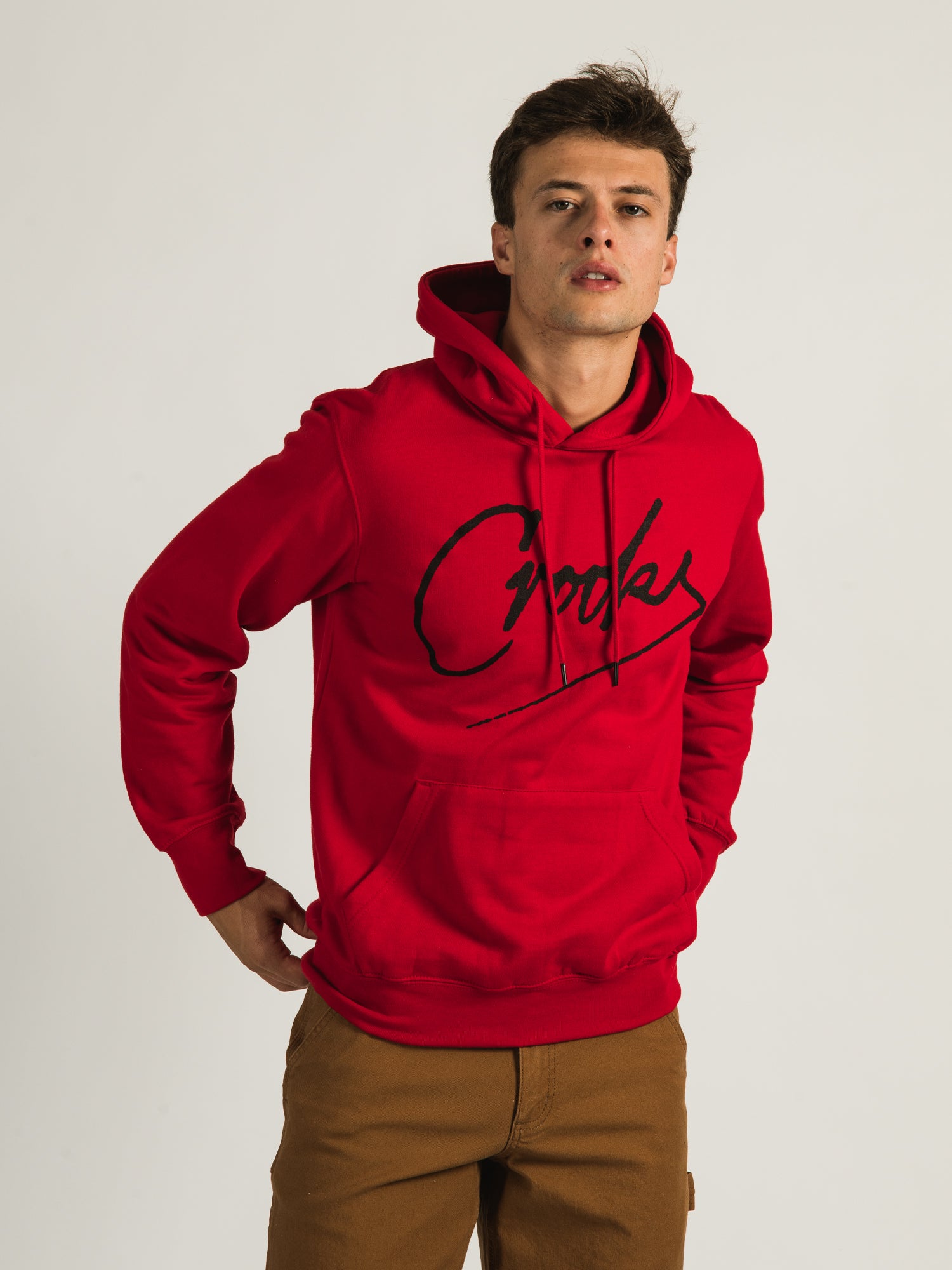 Crooks & Castles Crooks Graffiti Script Hoodie - Men's Streetwear Pullover for Urban Fashion & Hip-Hop Style - Clearance Sale