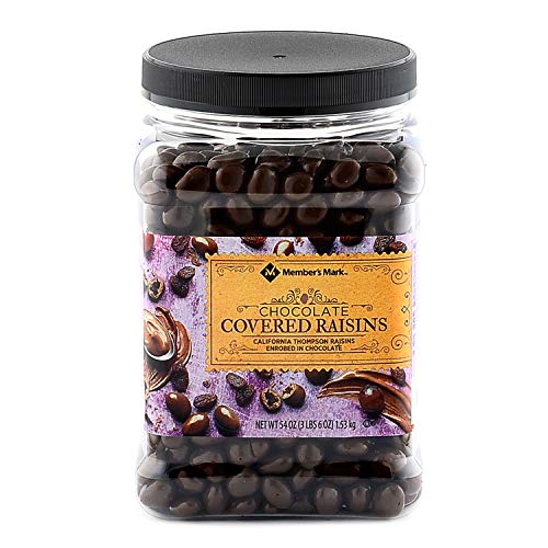 Member's Mark Chocolate Covered Raisins 54 oz Bulk Pack - Delicious Snack for Parties, Office & Family Gatherings