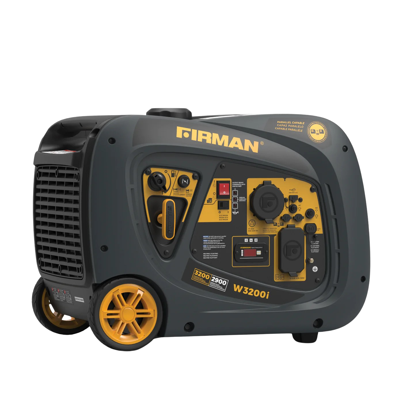 Firman W02981F 2900W/3200W Gas Inverter Generator with 30 Amp Output & Low THD - Quiet Portable Power for Camping, RV, and Emergency Backup