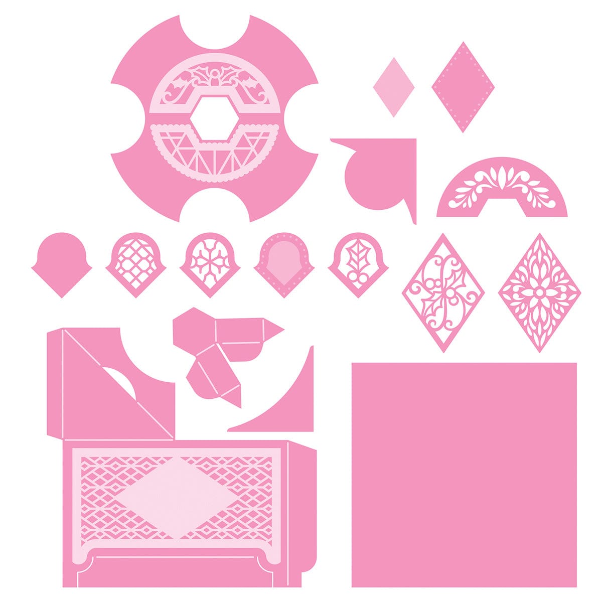 Tonic Studios Twist and Lock Gift Box Die Set 5442e - Perfect for DIY Scrapbooking, Card Making, and Handmade Gift Packaging