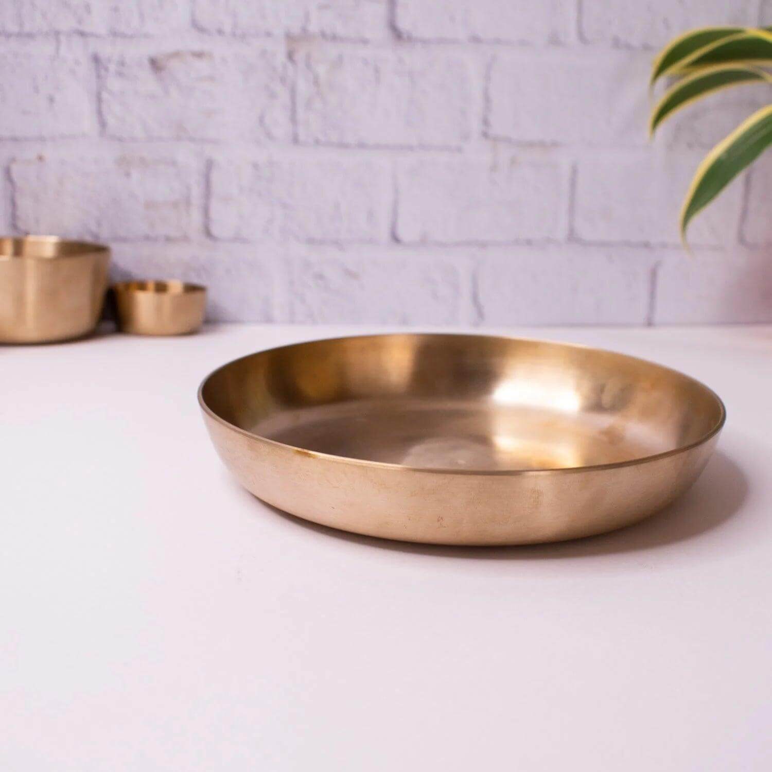Premium Kansa Snack Plate - Handcrafted Japanese-Style Serving Tray for Sushi, Appetizers & Party Snacks - Perfect for Entertaining, Dining & Home Decor
