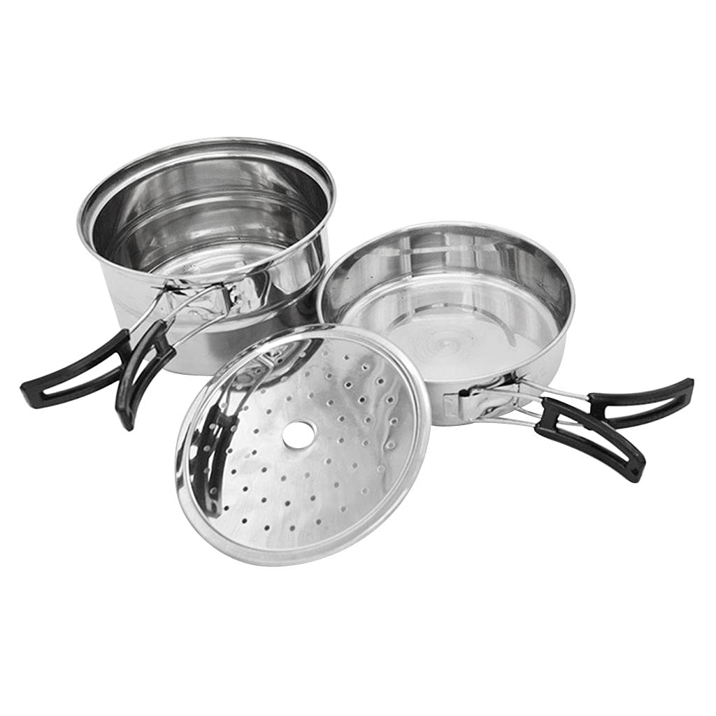 Almencla Ultralight Camping Cookware Set - Nonstick Frying Pan & Cooking Pot for Backpacking, Hiking, Picnics | Portable Outdoor Cookware for Camping, RV Trips & Emergency Preparedness