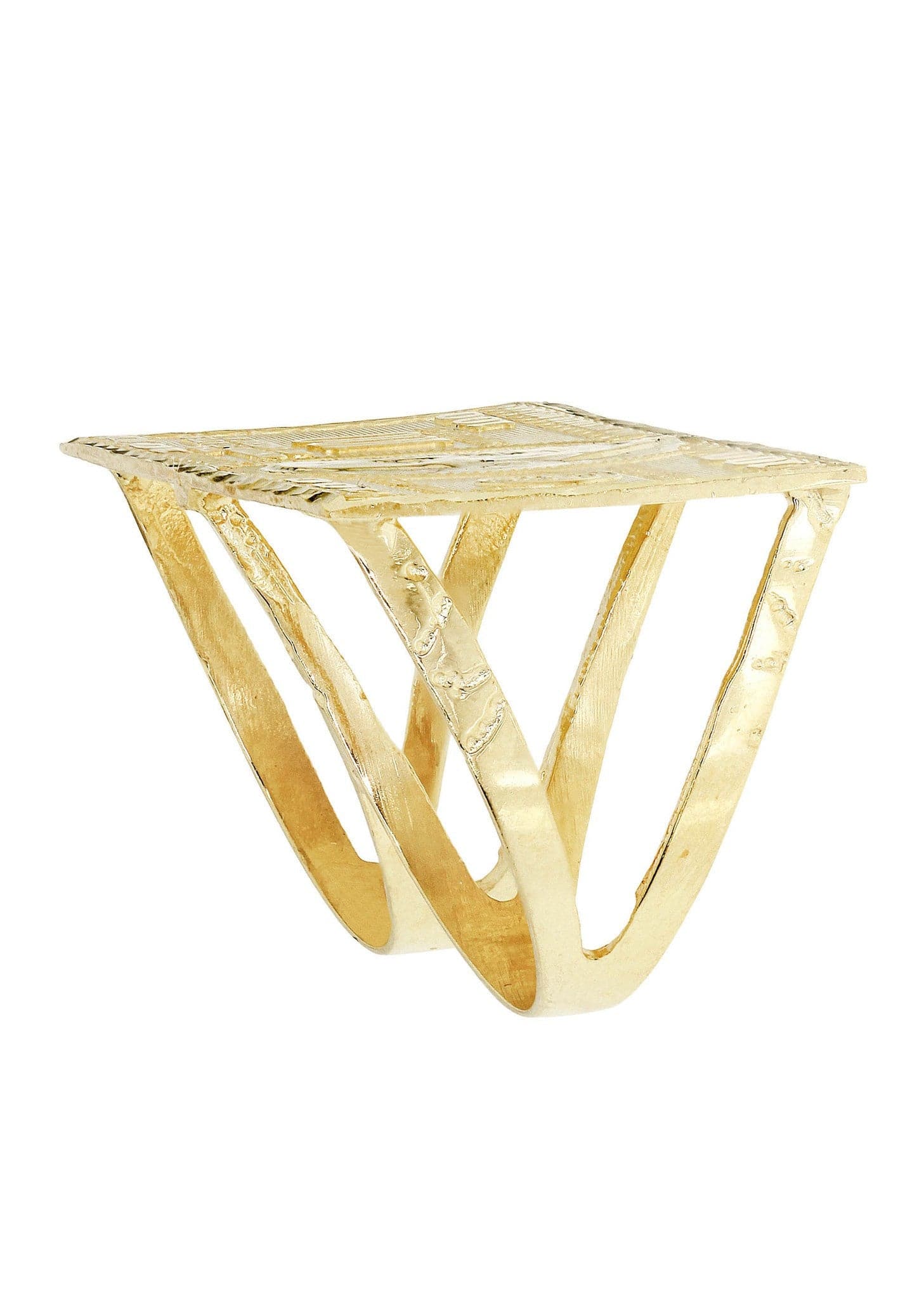 10K Gold Dollar Bill Men's Ring | 6.9 Grams Heavyweight Statement Piece | Perfect for Hip Hop Jewelry, Bling Accessories & Luxury Gifts