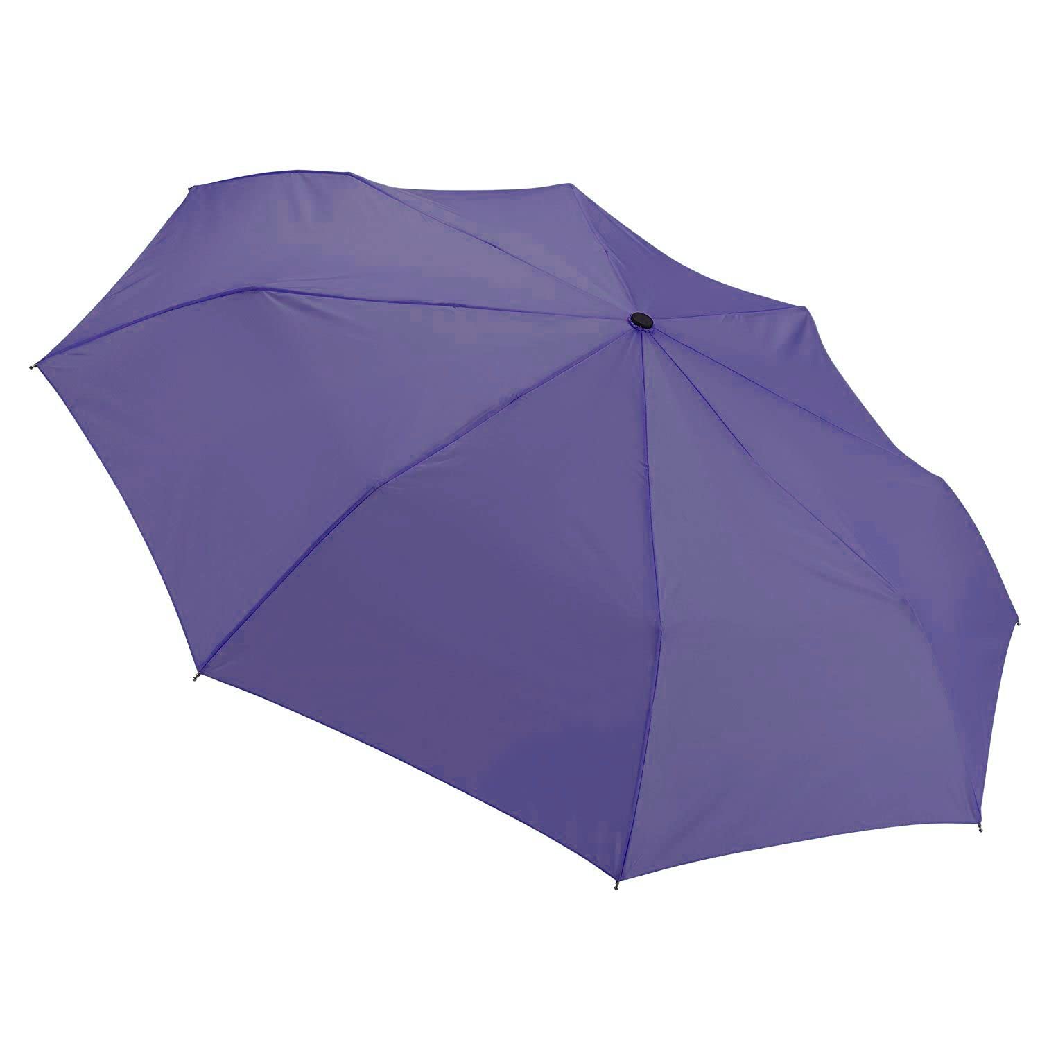 Lewis N. Clark Windproof Travel Umbrella - Compact Automatic Open/Close, Water Repellent Fabric, 1 Year Warranty (Purple) - Perfect for Business Trips, Commuting & Outdoor Adventures