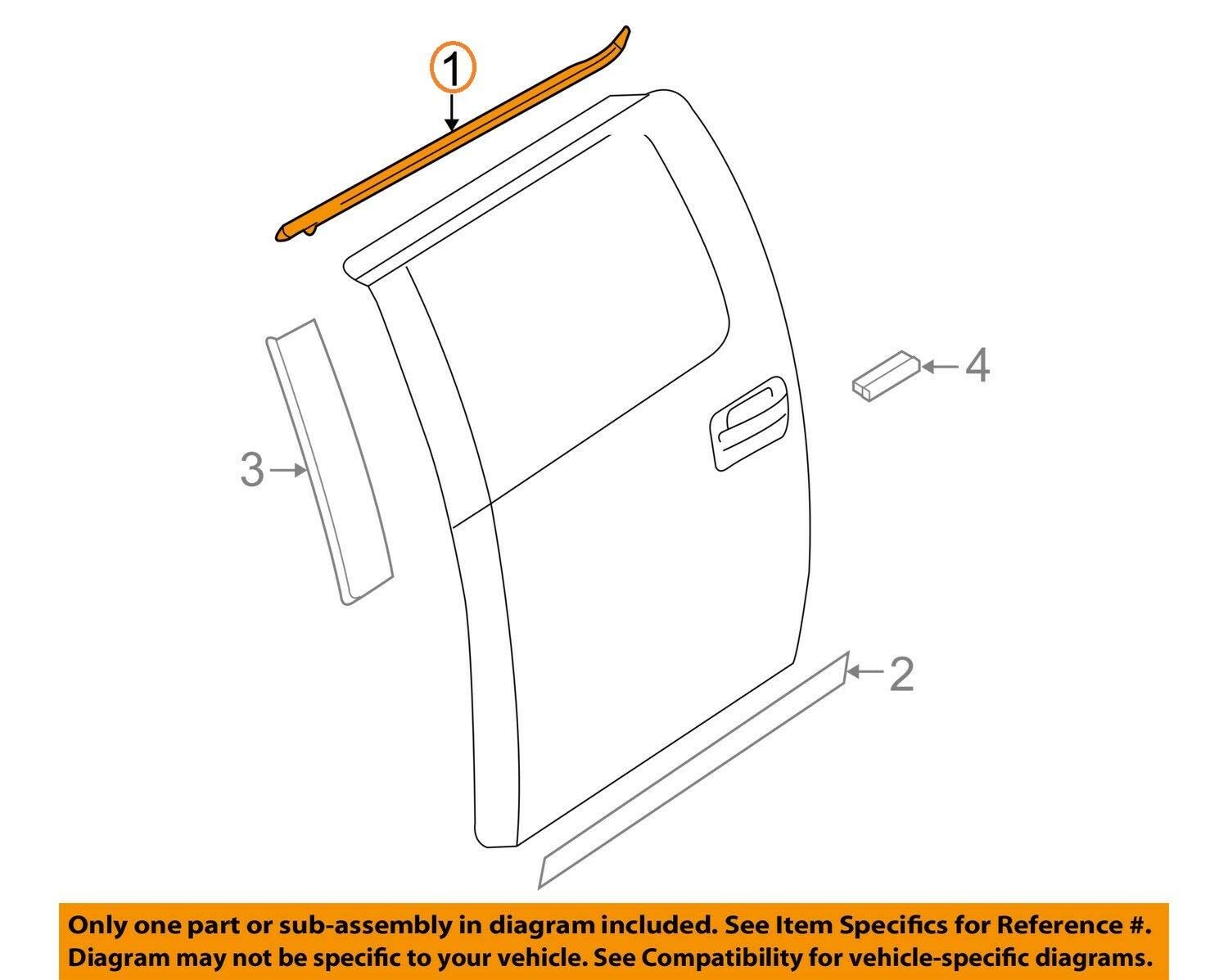 Pair Set of Rear Left & Right Outer Door Glass Weatherstrips Compatible with Ford F150 F250 F350 - Weatherproof Seal Replacement for Truck Doors - Perfect for Rain, Snow & Off-Road Protection